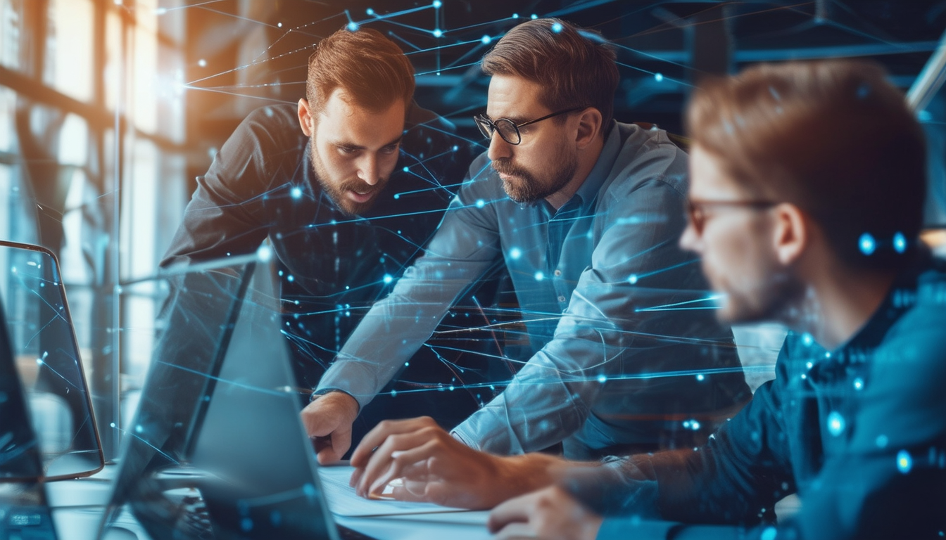 A team of IT professionals working together to sol